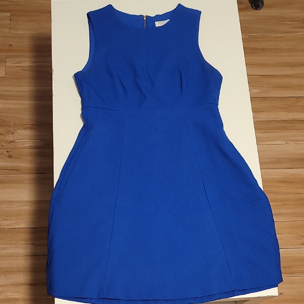 Elegant Blue Sleeveless Dress